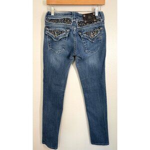 Miss Me Womens Skinny Jeans Size 29 Embellished Pockets Distressed Denim‎ y2K